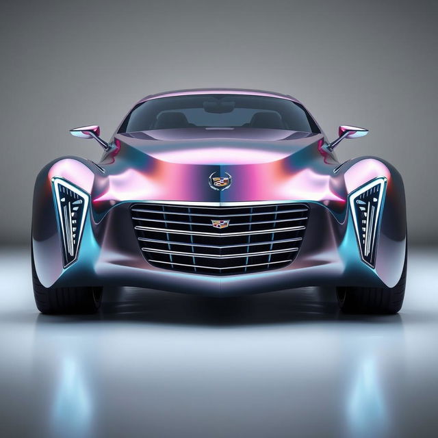 An image of a futuristic American supercar from the future, inspired by the 1940 Cadillac Coupe, reimagined as a cutting-edge concept car by the esteemed designer Thomas Ingenlath