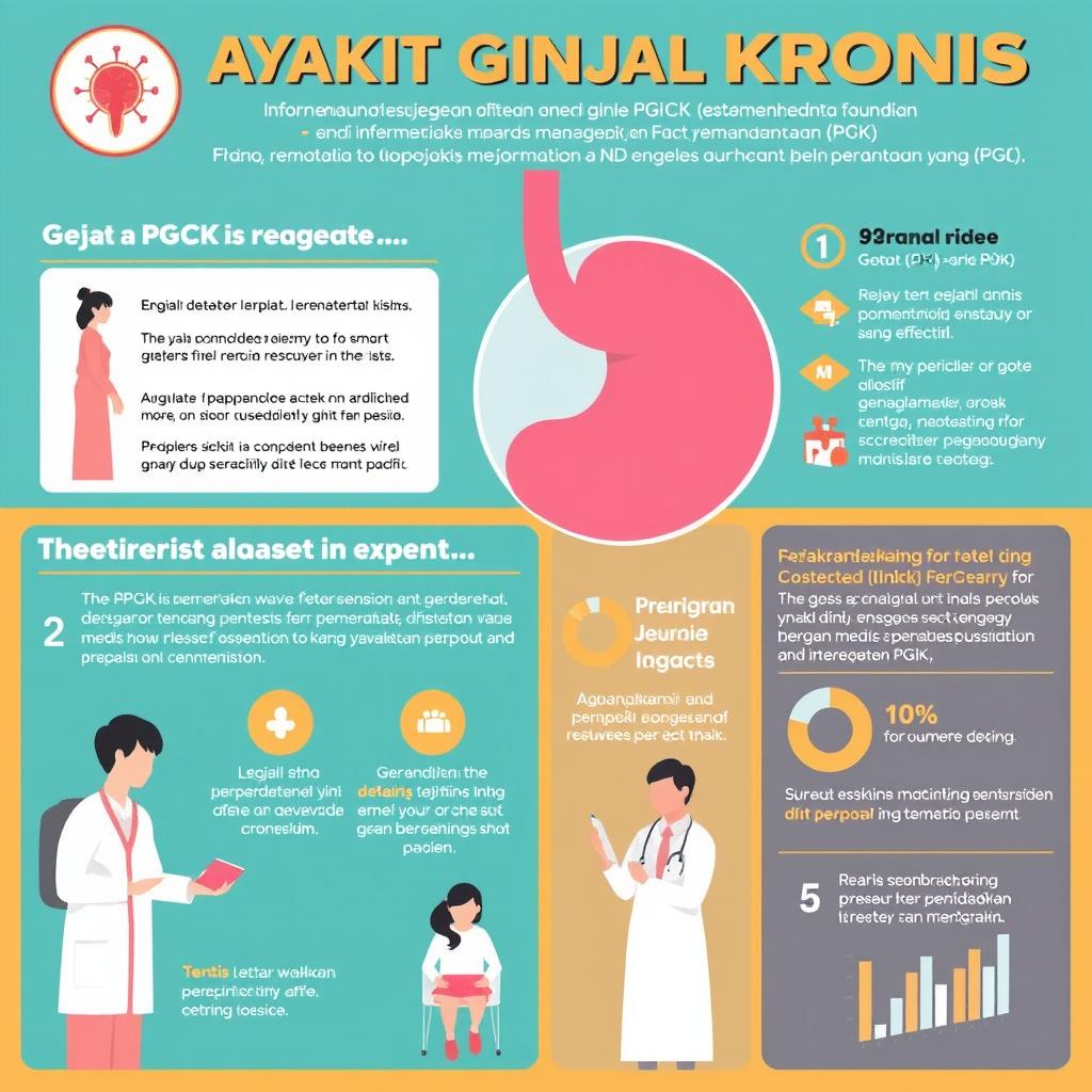 Sebuah infografis tentang informasi dan pemantauan penyakit ginjal kronis (PGK)