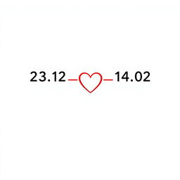 A minimalistic T-shirt design featuring two simple dates: '23
