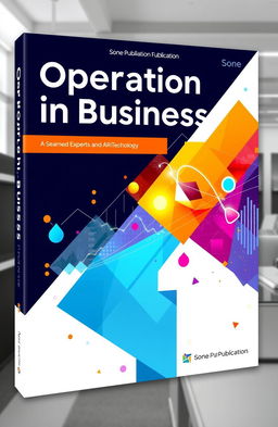 A dynamic and engaging book cover design for the publication titled "Operation in Business" by Sone Publication