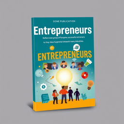 An eye-catching book cover design for the publication titled "Entrepreneurs" by Sone Publication