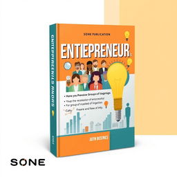 An eye-catching book cover design for the publication titled "Entrepreneurs" by Sone Publication