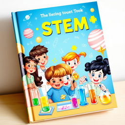 A beautifully illustrated cover for an educational book, featuring vibrant colors and engaging visuals