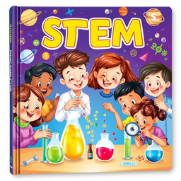 A beautifully illustrated cover for an educational book, featuring vibrant colors and engaging visuals