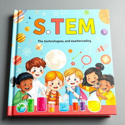 A beautifully illustrated cover for an educational book, featuring vibrant colors and engaging visuals