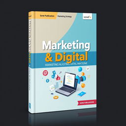 A visually striking book cover design for the publication titled "Marketing & Digital Marketing" by Sone Publication