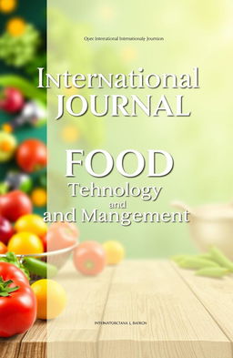 An elegant and modern cover design for an international journal titled 'International Journal of Food Technology and Management'