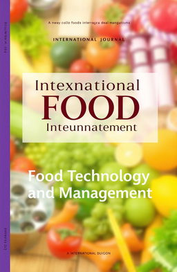An elegant and modern cover design for an international journal titled 'International Journal of Food Technology and Management'