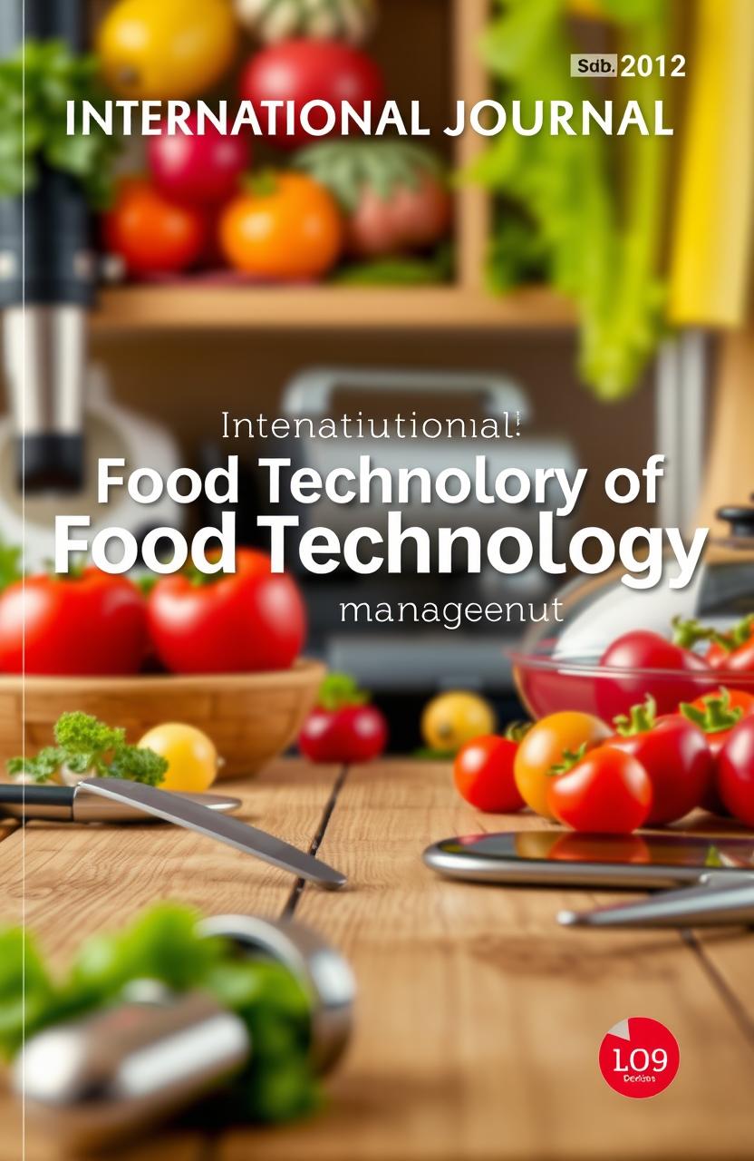 An elegant and modern cover design for an international journal titled 'International Journal of Food Technology and Management'