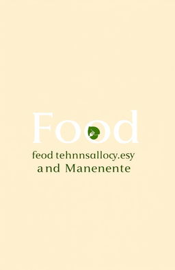 A modern and minimalist logo design for an academic journal titled 'International Journal of Food Technology and Management'