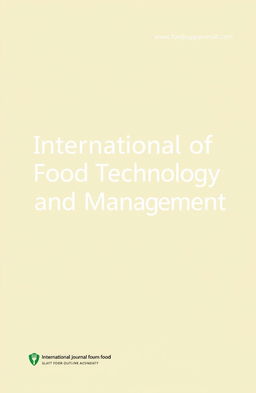 A modern and minimalist logo design for an academic journal titled 'International Journal of Food Technology and Management'