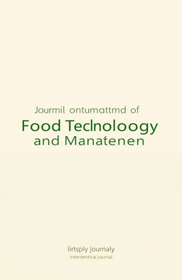 A modern and minimalist logo design for an academic journal titled 'International Journal of Food Technology and Management'
