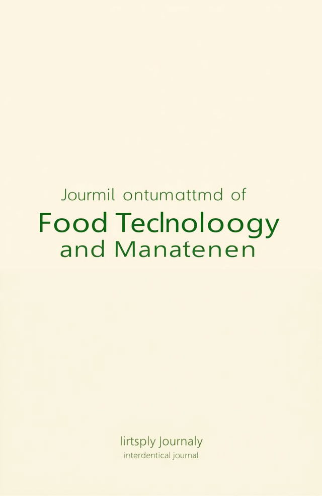 A modern and minimalist logo design for an academic journal titled 'International Journal of Food Technology and Management'