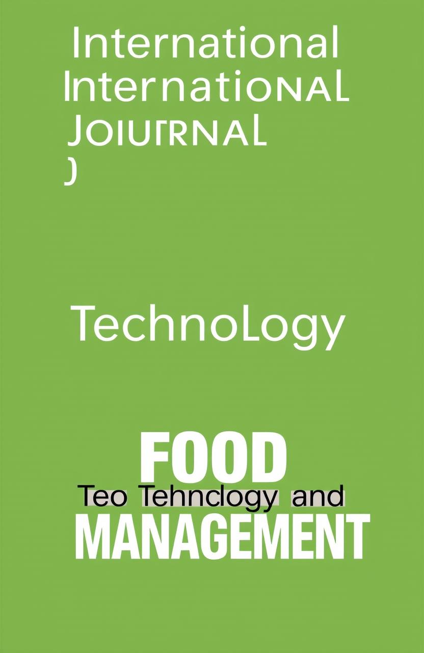 A modern and minimalist logo design for an academic journal titled 'International Journal of Food Technology and Management'