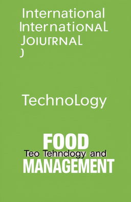 A modern and minimalist logo design for an academic journal titled 'International Journal of Food Technology and Management'