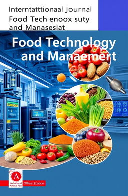 A professional academic cover for the International Journal of Food Technology and Management, showcasing elements of food engineering