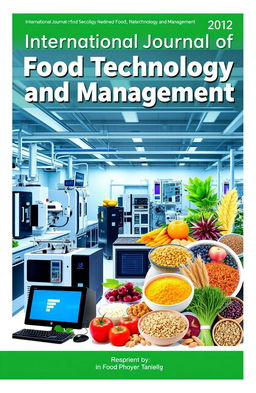 A professional academic cover for the International Journal of Food Technology and Management, showcasing elements of food engineering