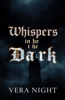 Book cover design for 'Whispers in the Dark' by Vera Night, featuring a dark, atmospheric theme