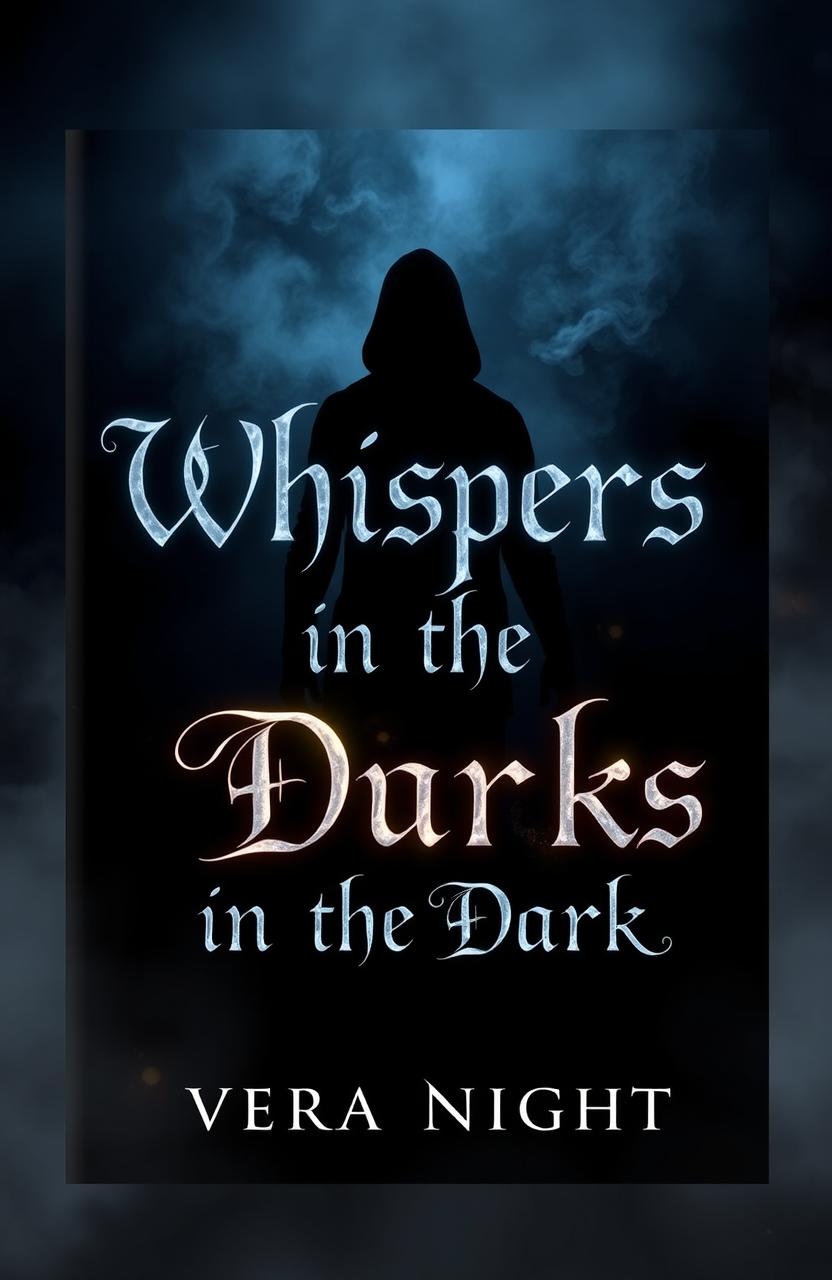 Book cover design for 'Whispers in the Dark' by Vera Night, featuring a dark, atmospheric theme