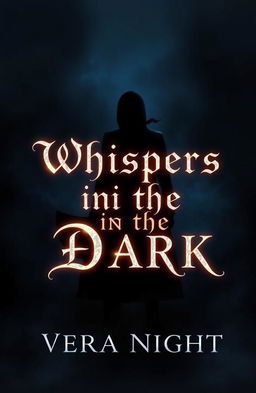 Book cover design for 'Whispers in the Dark' by Vera Night, featuring a dark, atmospheric theme