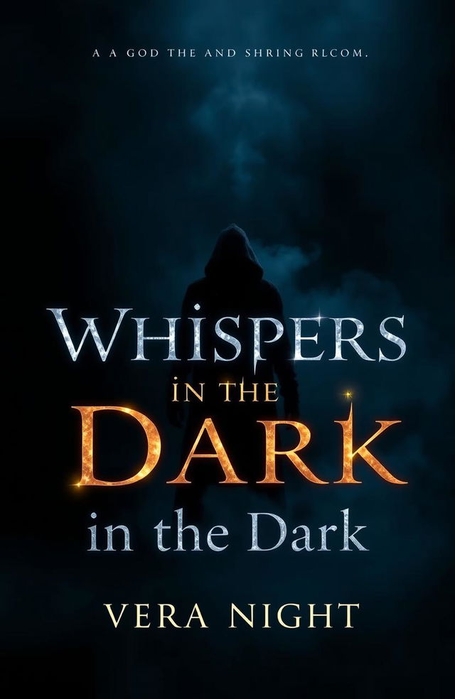 Book cover design for 'Whispers in the Dark' by Vera Night, featuring a dark, atmospheric theme