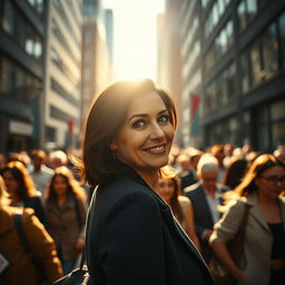 A wide angle shot capturing an authentic moment filled with people walking past the camera in a busy nordic city
