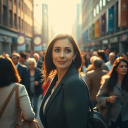 A wide angle shot capturing an authentic moment filled with people walking past the camera in a busy nordic city