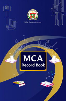 A conceptual book cover design for a record book targeted at MCA students of Adikavi Nannaya University