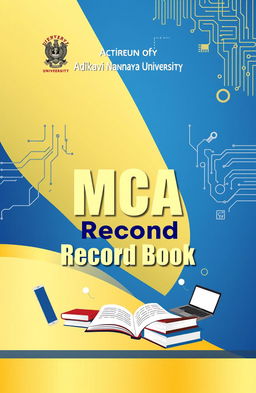 A conceptual book cover design for a record book targeted at MCA students of Adikavi Nannaya University