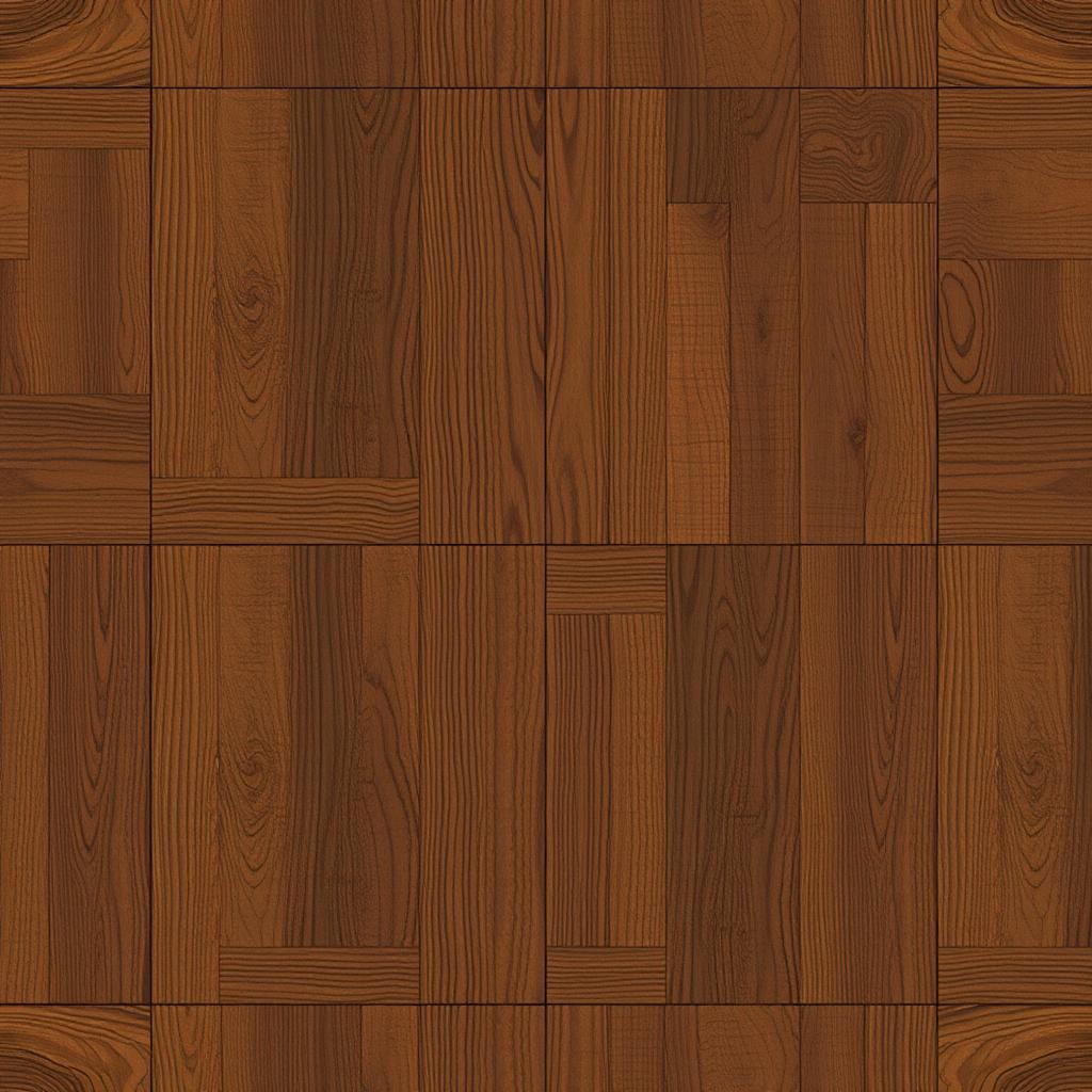 A top-down view of a seamless dark brown laminate wood flooring designed for a 2D pixel art game