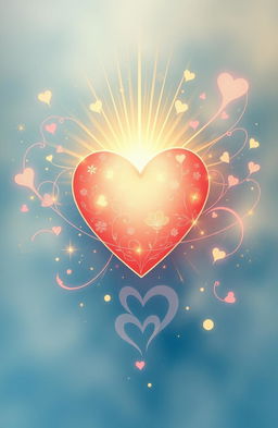 A beautiful, ethereal illustration of a heart surrounded by radiant light, symbolizing healing and strength