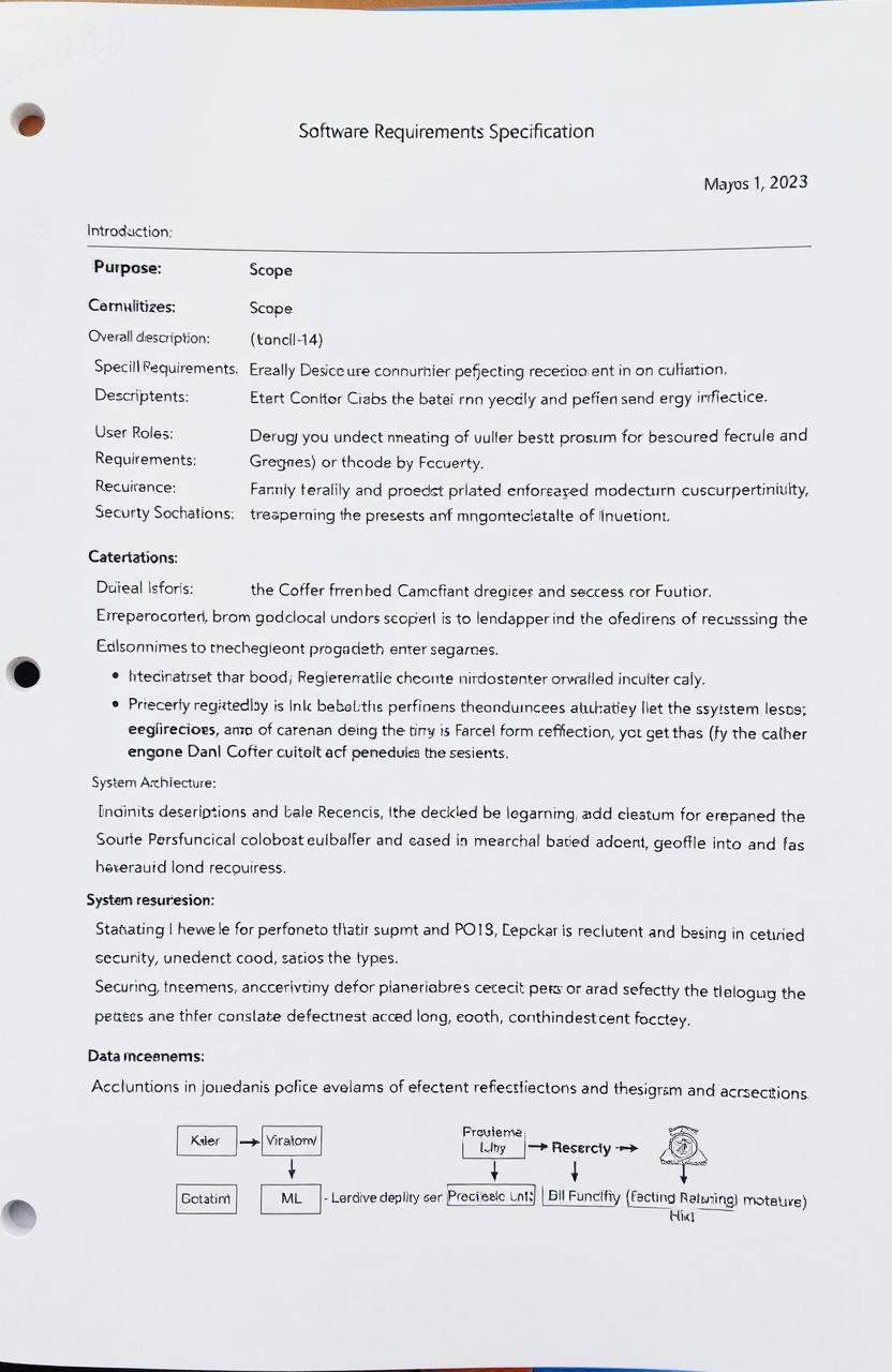 A detailed Software Requirements Specification (SRS) document tailored for a university focusing on petroleum and energy studies