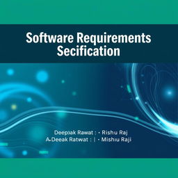 Cover page design for a Software Requirements Specification (SRS) report