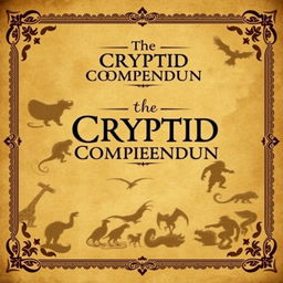The back cover design for the ebook 'The Cryptid Compendium', measuring 6 x 9 inches