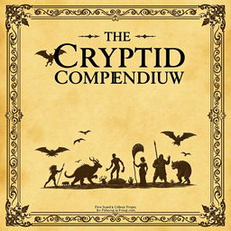 The back cover design for the ebook 'The Cryptid Compendium', measuring 6 x 9 inches