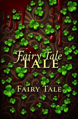 A graphic cover design for a fairy tale retelling, featuring intricate arabesques gracefully intertwining across the background