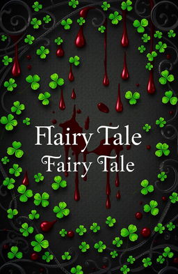 A graphic cover design for a fairy tale retelling, featuring intricate arabesques gracefully intertwining across the background