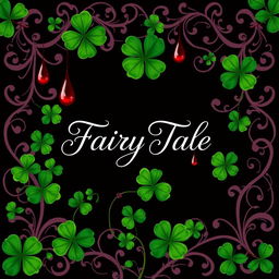 A graphic cover design for a fairy tale retelling, showcasing intricate arabesques that weave through the background, creating an enchanting and romantic atmosphere