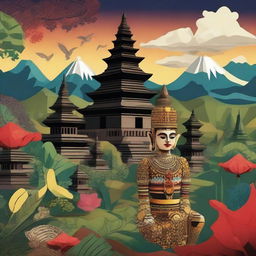 A digital art piece capturing the essence of Indonesian culture