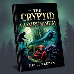 A captivating eBook cover titled 'The Cryptid Compendium'