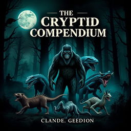 A captivating eBook cover titled 'The Cryptid Compendium'