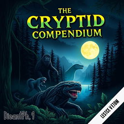 An eye-catching eBook cover for 'The Cryptid Compendium'