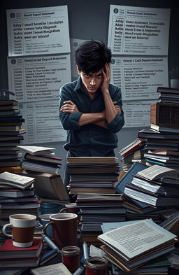 A dramatic and intense portrayal of the struggles associated with ADHD, focusing on the internal battles faced by an individual named Antonio