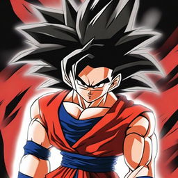 A top-quality digital art image showcasing Goku from Dragonball GT in his Super Saiyan 4 form