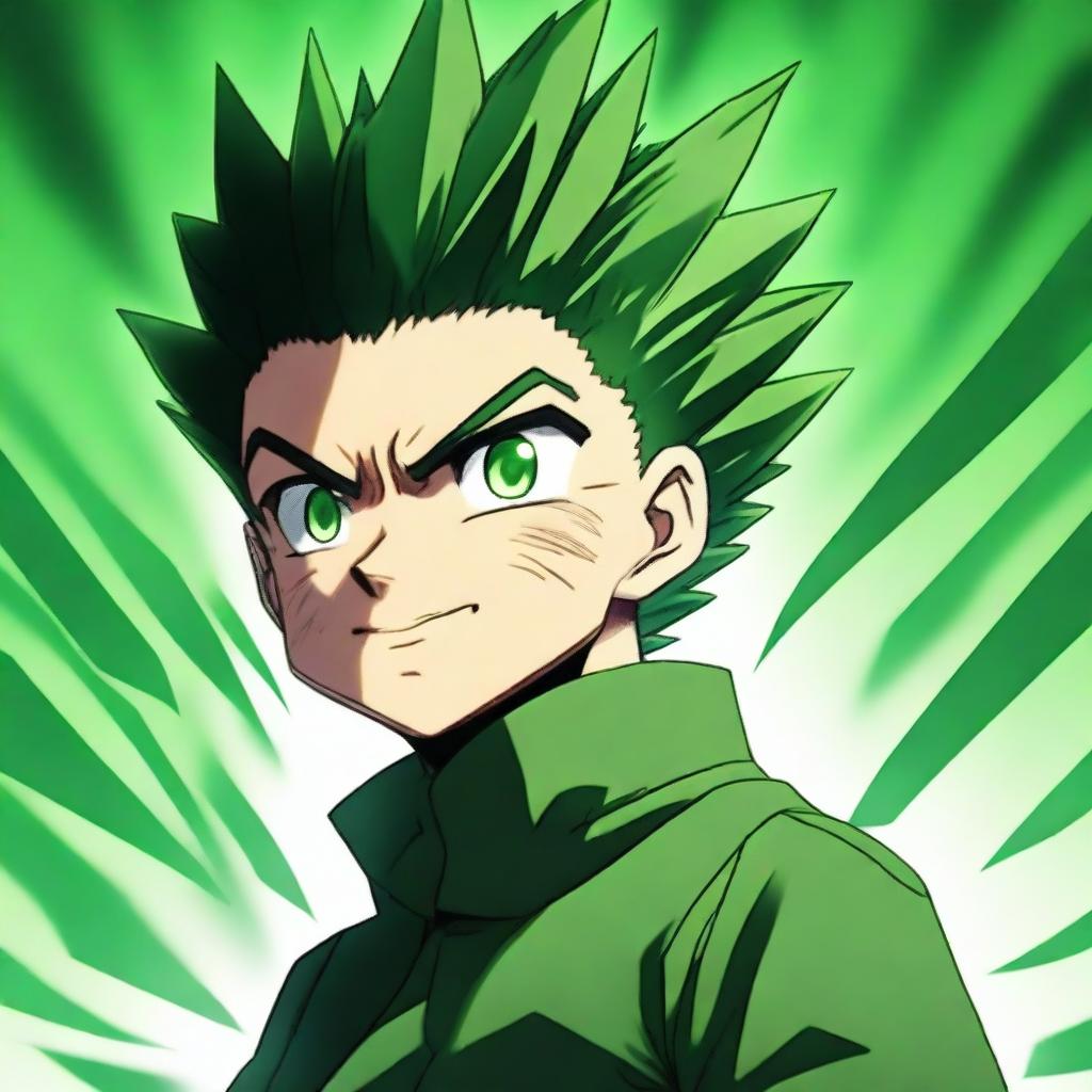 An image of Gon Freecss from Hunter x Hunter, reimagined as a real person