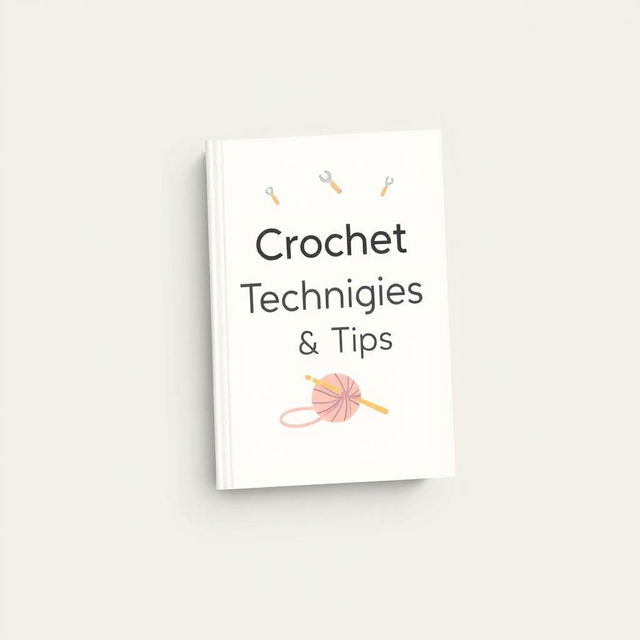 A simple designed ebook cover for 'Crochet Techniques & Tips