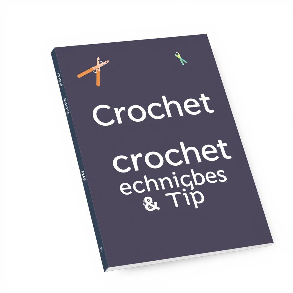 A simple designed ebook cover for 'Crochet Techniques & Tips