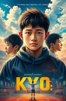 A visually stunning and inspiring depiction of KYO's life journey, showcasing his resilience and determination