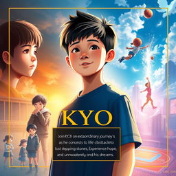 A visually stunning and inspiring depiction of KYO's life journey, showcasing his resilience and determination