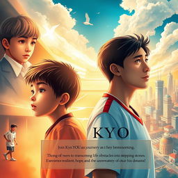 A visually stunning and inspiring depiction of KYO's life journey, showcasing his resilience and determination